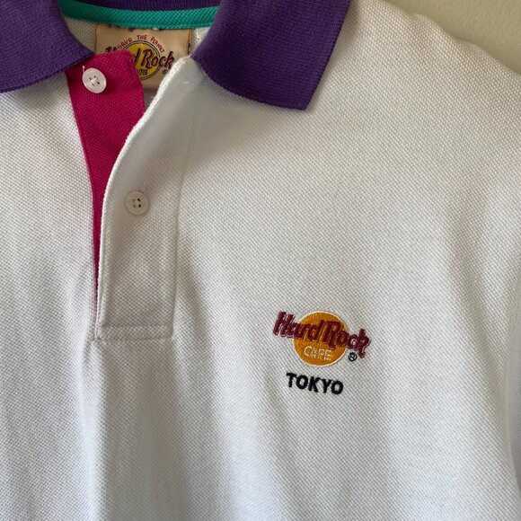 Vintage Hard Rock Cafe Tokyo Japan Short Sleeve Collared Polo Shirt, Golf Shirt - Picture 3 of 6